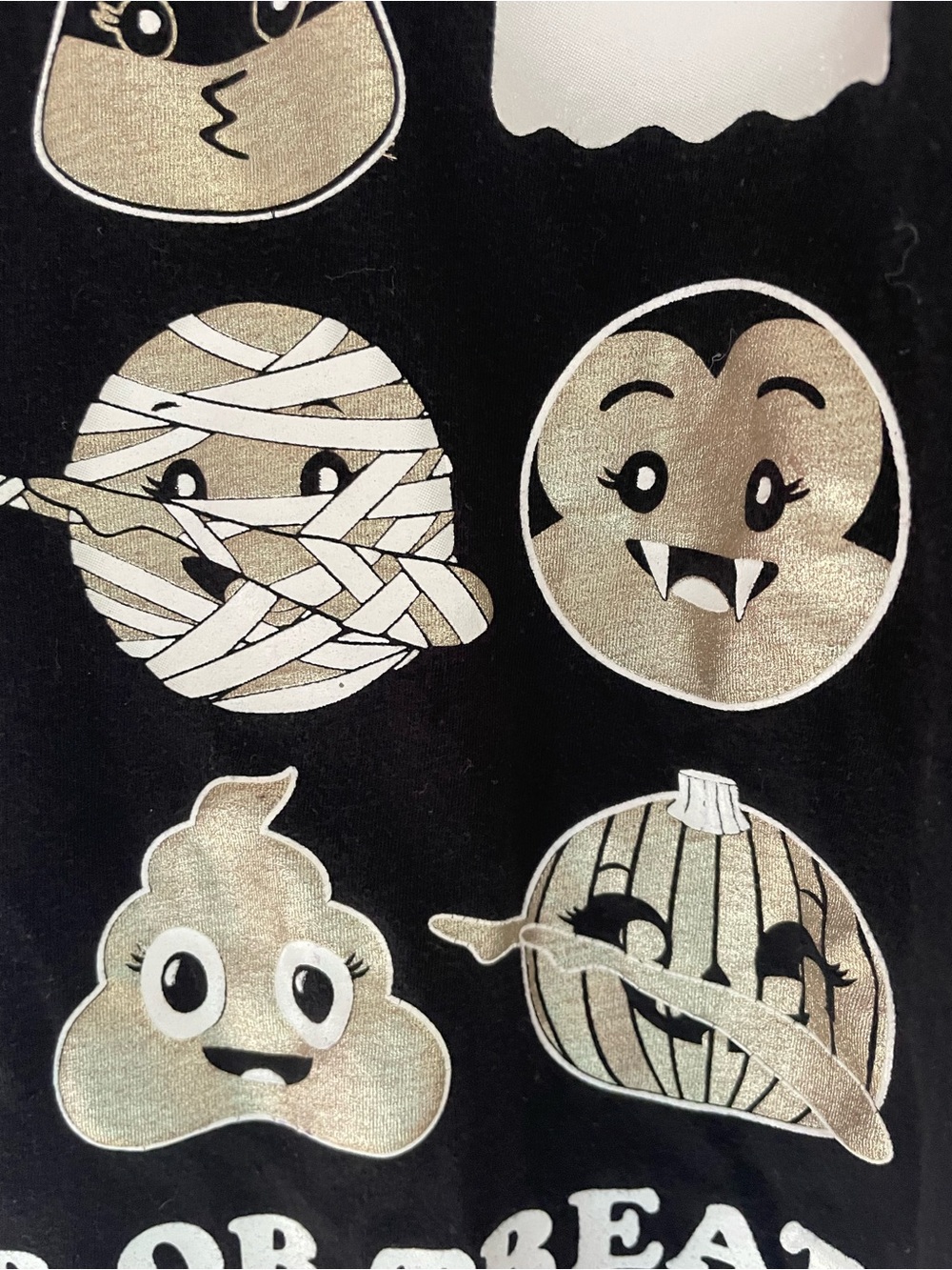 6/$20💥Halloween Glitter Dab or Treat Emoji Tee, Pumpkin Skeleton Vampire